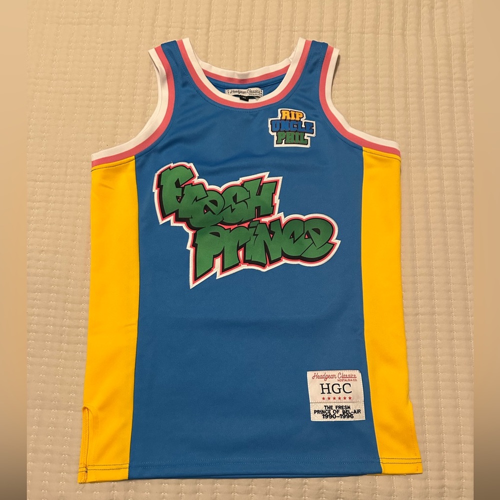 Fresh Prince of Belair Will Smith basketball jersey Size XSmall Headgear Classic